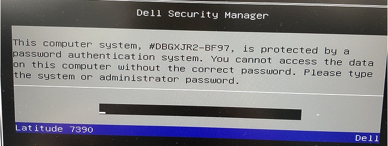 Dell BF97 System Password